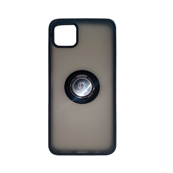 CARATULA BUMPER C/ ANILLO HUAWEI Y60 HUMO/NEGRA