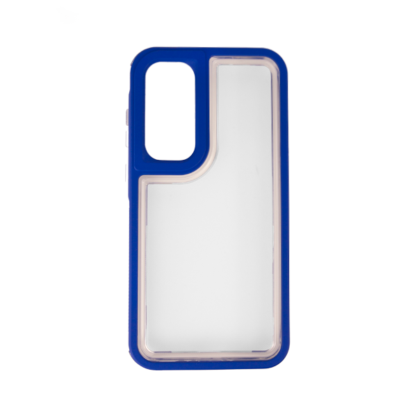 CARATULA BUMPER SAMSUNG A35 TRANSPARENTE/AZUL
