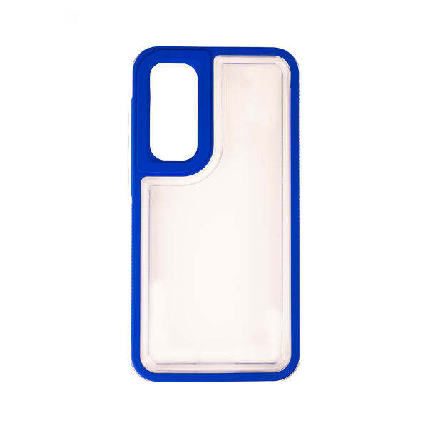 CARATULA BUMPER SAMSUNG A55 TRANSPARENTE/AZUL