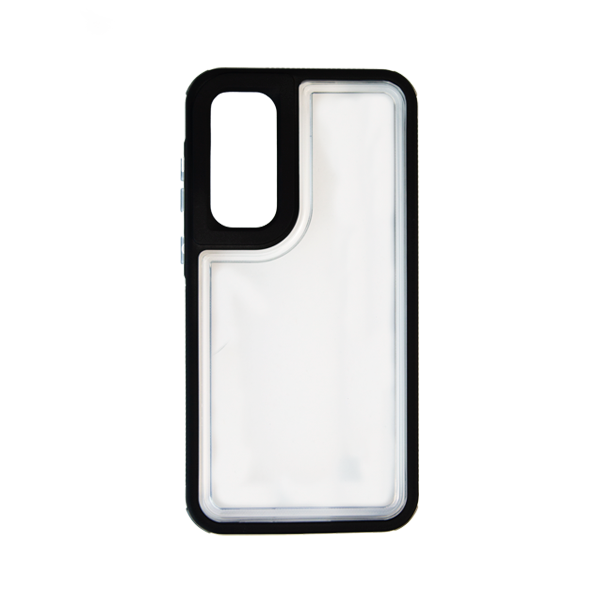 CARATULA BUMPER SAMSUNG A55 TRANSPARENTE/NEGRO