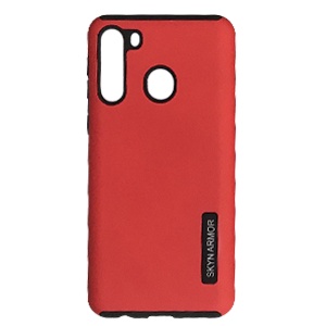CARATULA DUAL PRO SKYN ARMOR SAMSUNG A21 ROJA