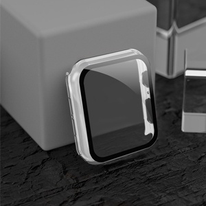 CARATULA ELECTROPLATING C/TEMPLADO APPLE WATCH 4 44mm TRANSPARENTE