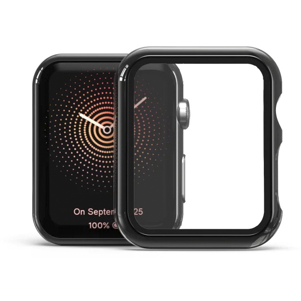 CARATULA ELECTROPLATING C/TEMPLADO APPLE WATCH 7/8 45mm NEGRA