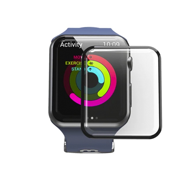 CARATULA ELECTROPLATING C/TEMPLADO APPLE WATCH 7/8 45mm TRANSPARENTE