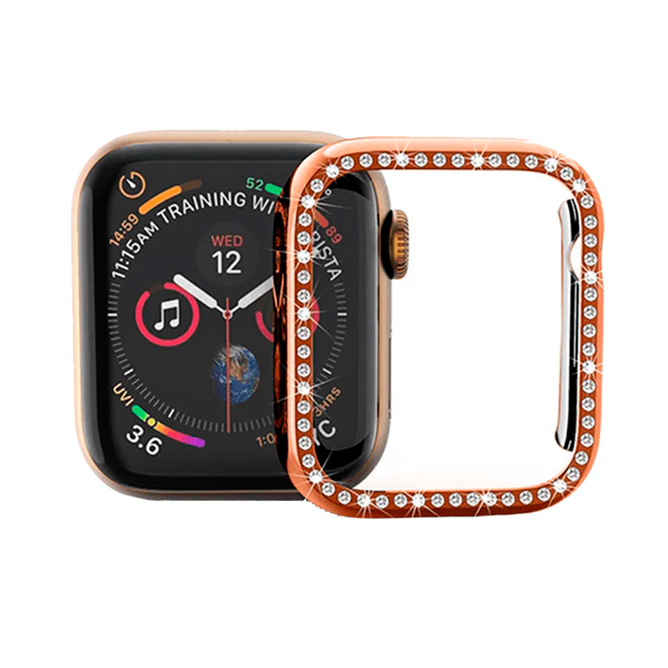 CARATULA ELECTROPLATING DIAMANTES APPLE WATCH 4 40mm ROSE GOLD