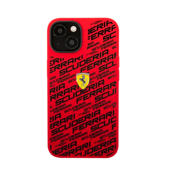 CARATULA FERRARI SILICON SCUDERIA IPHONE 14 PRO ROJA