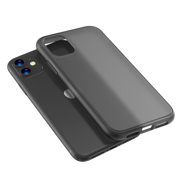 CARATULA FROST HYBRID IPHONE 11 HUMO/NEGRA
