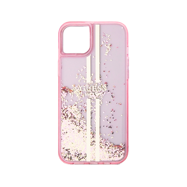 CARATULA GUESS GLITTER STRIPE IPHONE 15 PRO ROSA