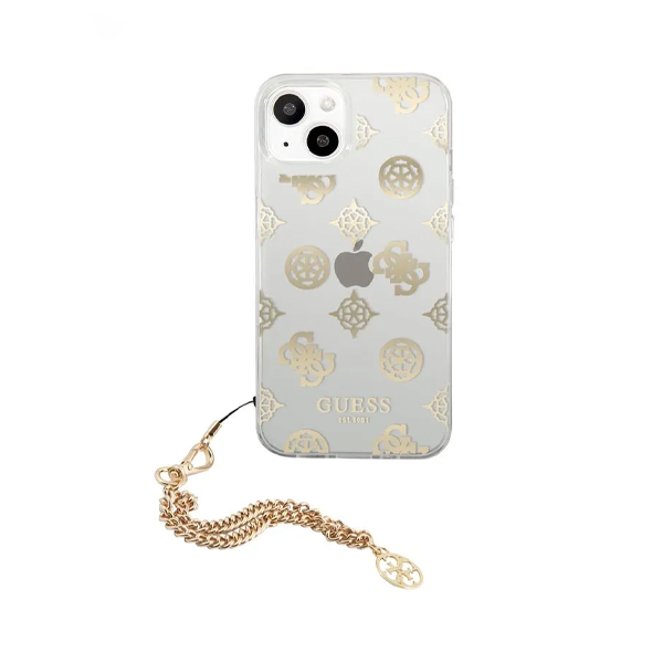 CARATULA GUESS PEONY CHARM IPHONE 15 PRO MAX ORO