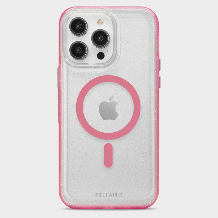 CARATULA LA HORNET GLITTER MAGSAFE IPHONE 15 PRO MAX TRANSPARENTE/ROSA 34-0180002R