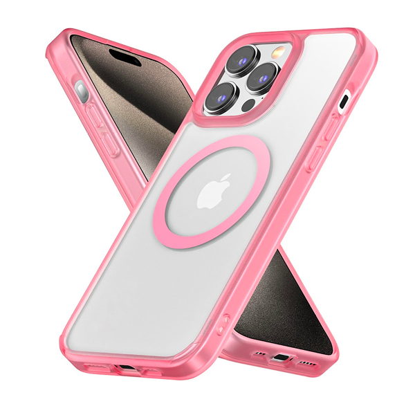 CARATULA LUNAR MAGSAFE IPHONE 15 PRO MAX ROSE MYBAT PRO