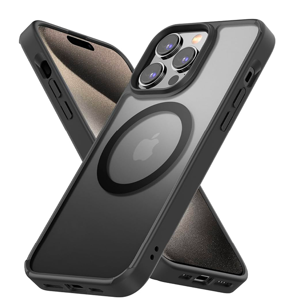 CARATULA LUNAR MAGSAFE IPHONE 15 PRO MAX SMOKE MYBAT PRO