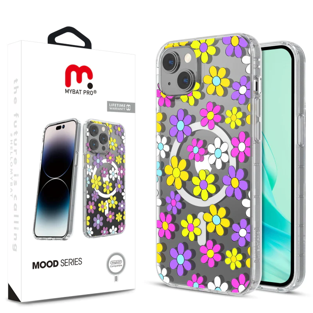 CARATULA MOOD MAGSAFE IPHONE 15/14/13 MULTI COLOR DAISY MYBAT PRO