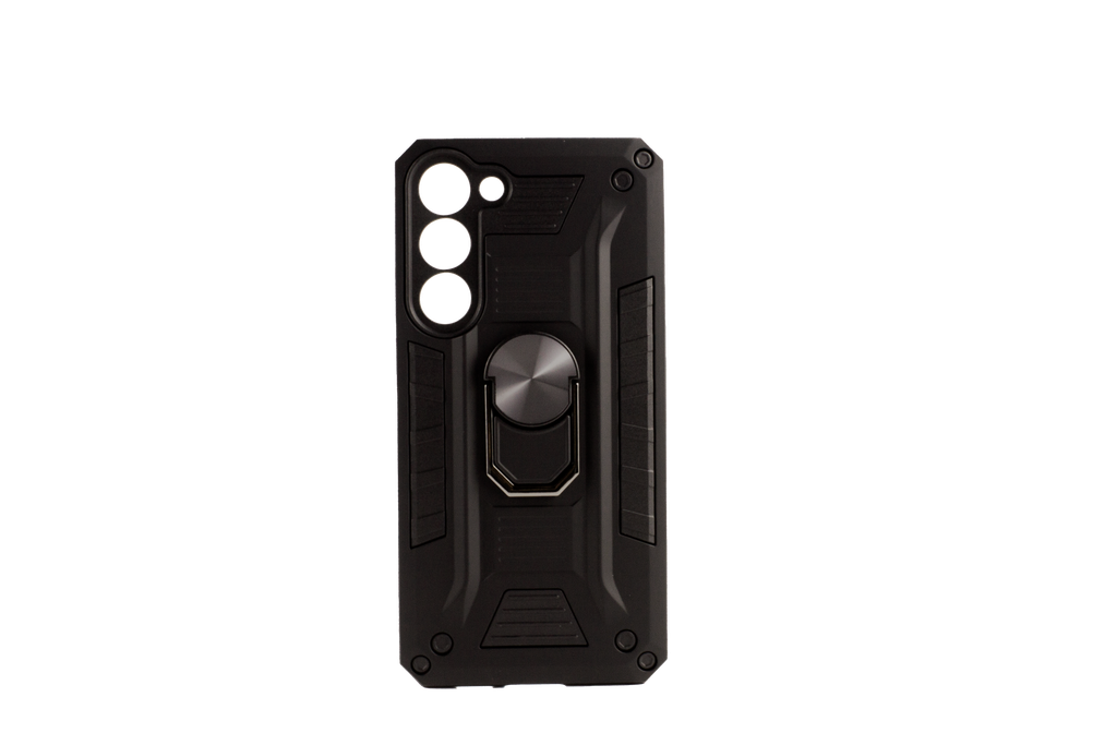 CARATULA ROBOT CON ANILLO SAMSUNG S23 PLUS NEGRA
