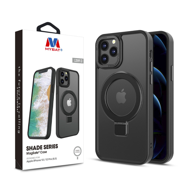 CARATULA SHADE MAGSAFE RING STAND IPHONE 12/12 PRO NEGRA MYBAT PRO