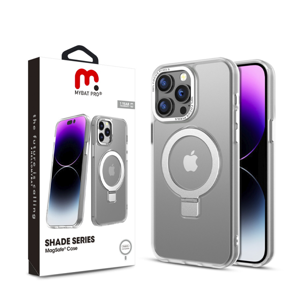 CARATULA SHADE MAGSAFE RING STAND IPHONE 14/13/12 PRO MAX BLANCA MYBAT PRO
