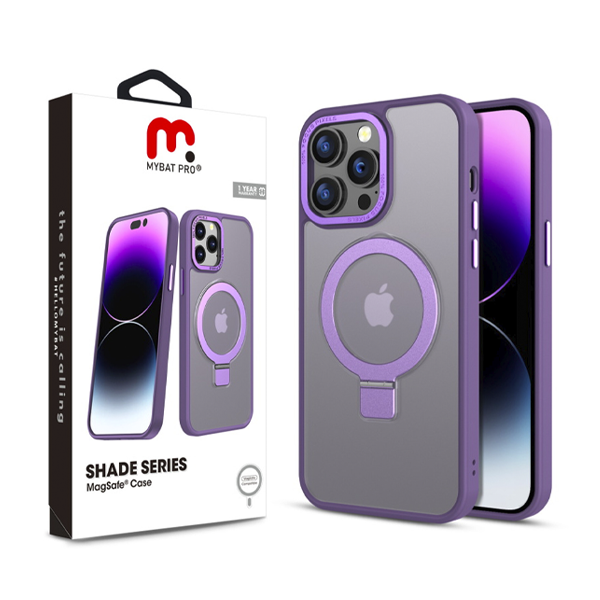 CARATULA SHADE MAGSAFE RING STAND IPHONE 14/13/12 PRO MAX MORADA MYBAT PRO
