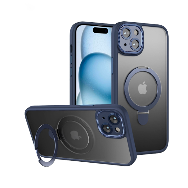 CARATULA SHADE MAGSAFE RING STAND IPHONE 15 NAVY MYBAT PRO