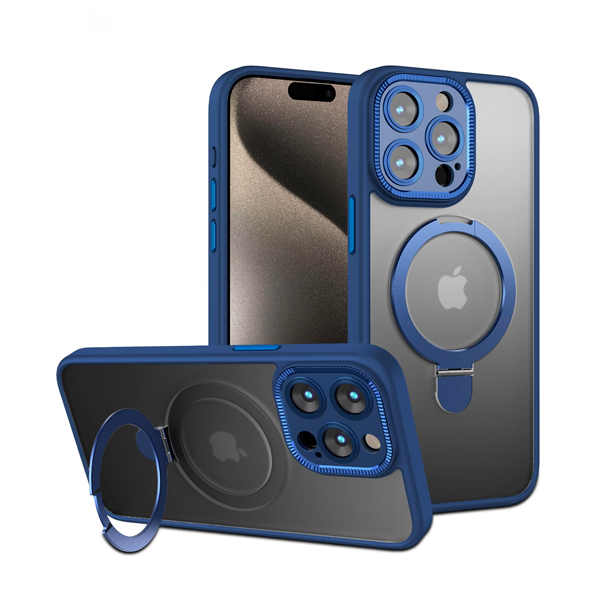 CARATULA SHADE MAGSAFE RING STAND IPHONE 15 PRO MAX NAVY MYBAT PRO