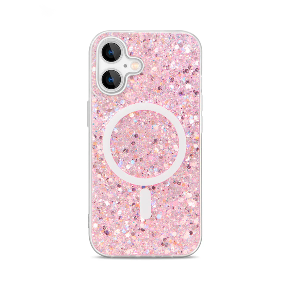 CARATULA SHOWCASE SLIM GLAM MAGSAFE IPHONE 16 ROSA 40-0100004R