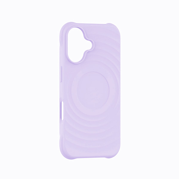 CARATULA SILICON RIPPLE MAGSAFE IPHONE 16 LILA