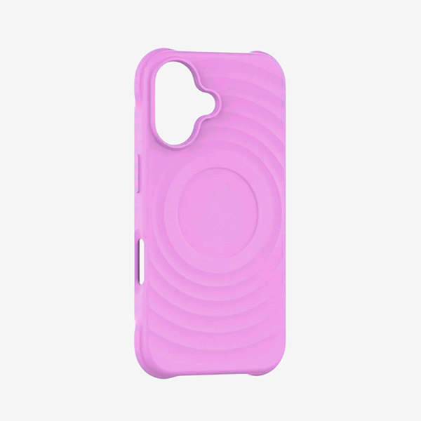 CARATULA SILICON RIPPLE MAGSAFE IPHONE 16 ROSA