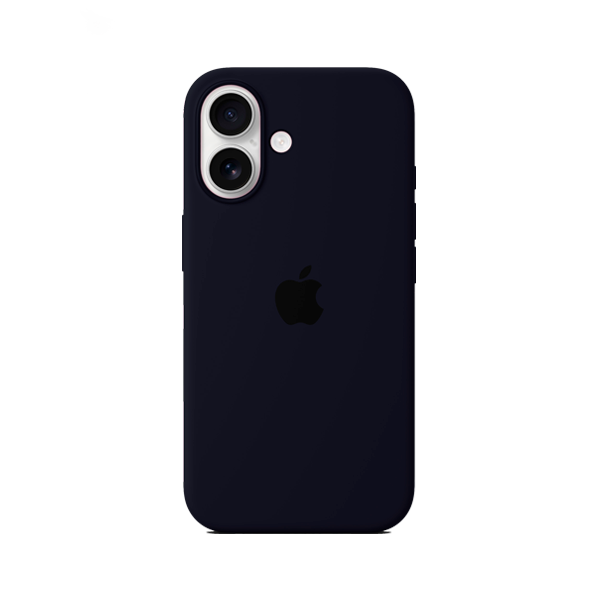 CARATULA SILICON TIPO ORIGINAL C/ LOGO IPHONE 16 NAVY