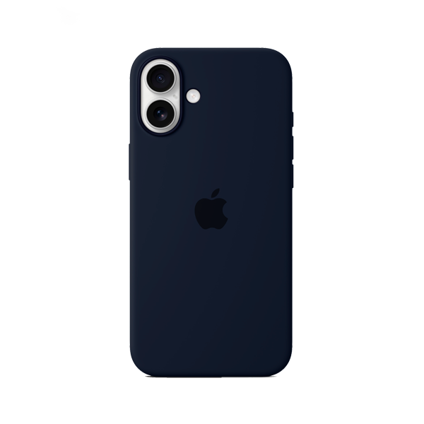CARATULA SILICON TIPO ORIGINAL C/ LOGO IPHONE 16 PLUS NAVY