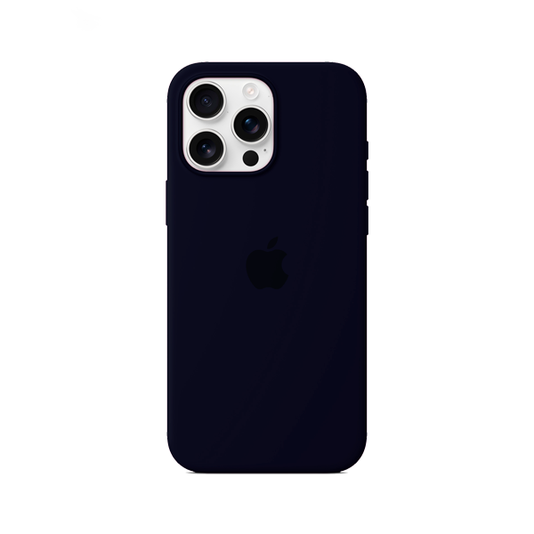 CARATULA SILICON TIPO ORIGINAL C/ LOGO IPHONE 16 PRO MAX NAVY