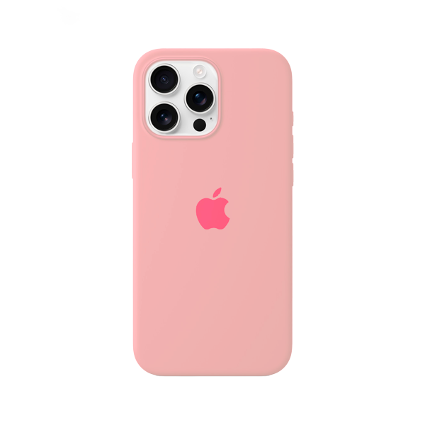 CARATULA SILICON TIPO ORIGINAL C/ LOGO IPHONE 16 PRO MAX SALMON