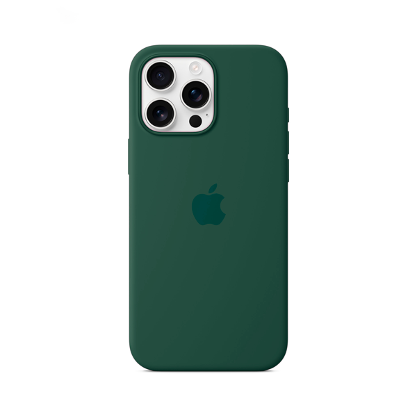 CARATULA SILICON TIPO ORIGINAL C/ LOGO IPHONE 16 PRO MAX VERDE