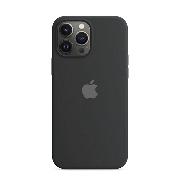 CARATULA SILICON TIPO ORIGINAL C/LOGO IPHONE 13 PRO MAX/12 PRO MAX NEGRA