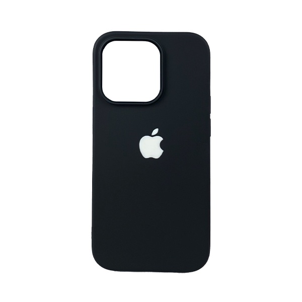 CARATULA SILICON TIPO ORIGINAL C/LOGO IPHONE 14 PRO NEGRA