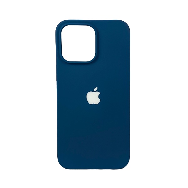 CARATULA SILICON TIPO ORIGINAL C/LOGO IPHONE 14/13/12 PRO MAX NAVY