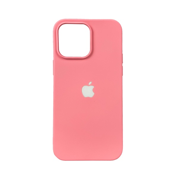 CARATULA SILICON TIPO ORIGINAL C/LOGO IPHONE 14/13/12 PRO MAX ROSA