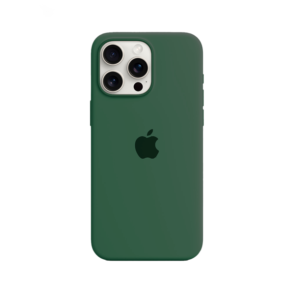 CARATULA SILICON TIPO ORIGINAL C/LOGO IPHONE 15 PRO MAX VERDE OLIVO