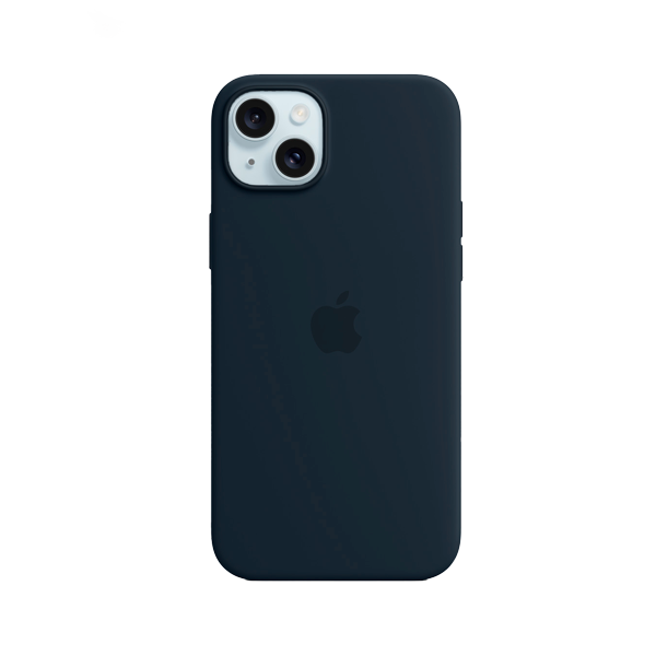 CARATULA SILICON TIPO ORIGINAL C/LOGO IPHONE 15/14 PLUS NAVY