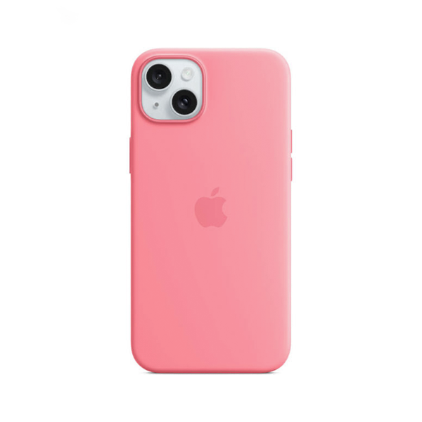 CARATULA SILICON TIPO ORIGINAL C/LOGO IPHONE 15/14/13 ROSA