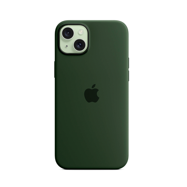 CARATULA SILICON TIPO ORIGINAL C/LOGO IPHONE 15/14/13 VERDE OSCURO