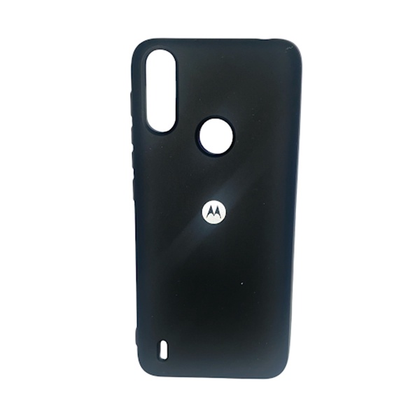 CARATULA SILICON TIPO ORIGINAL C/LOGO MOTO E7 POWER/E7i POWER NEGRA