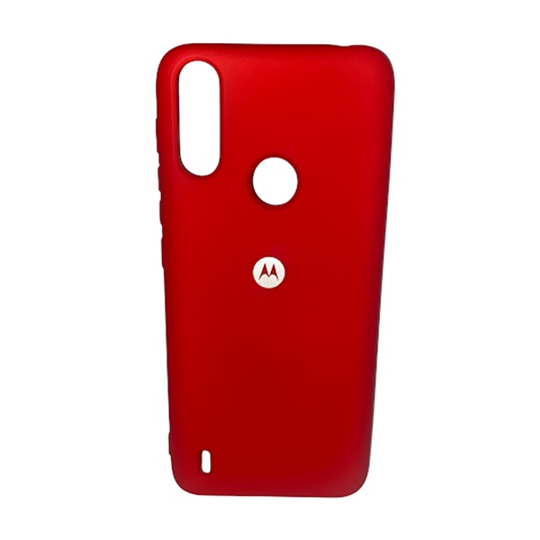 CARATULA SILICON TIPO ORIGINAL C/LOGO MOTO E7 POWER/E7i POWER ROJA