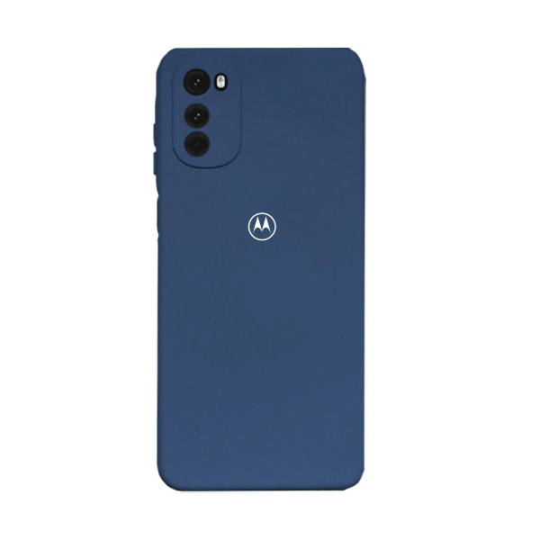 CARATULA SILICON TIPO ORIGINAL C/LOGO MOTOROLA MOTO E32 NAVY
