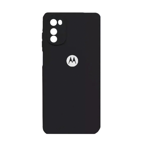 CARATULA SILICON TIPO ORIGINAL C/LOGO MOTOROLA MOTO E32 NEGRA
