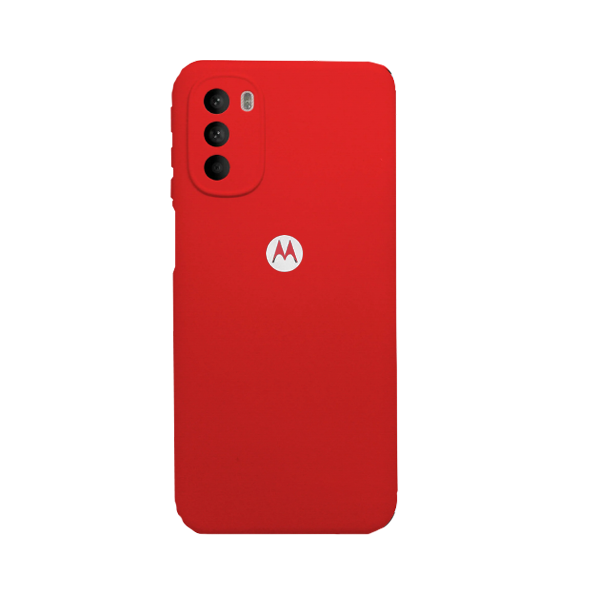 CARATULA SILICON TIPO ORIGINAL C/LOGO MOTOROLA MOTO E32 ROJA