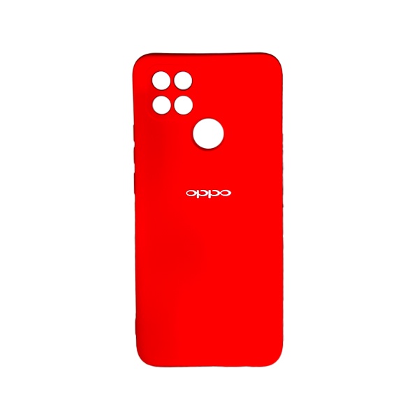CARATULA SILICON TIPO ORIGINAL C/LOGO OPPO A15 ROJA