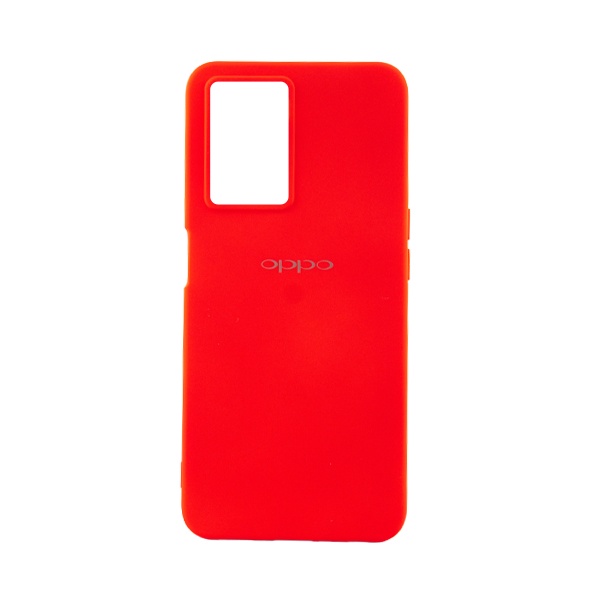 CARATULA SILICON TIPO ORIGINAL C/LOGO OPPO A16 ROJA