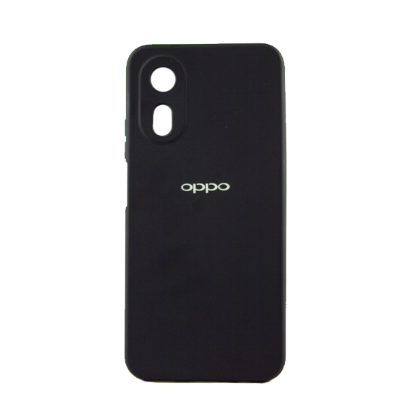 CARATULA SILICON TIPO ORIGINAL C/LOGO OPPO A17 NEGRA