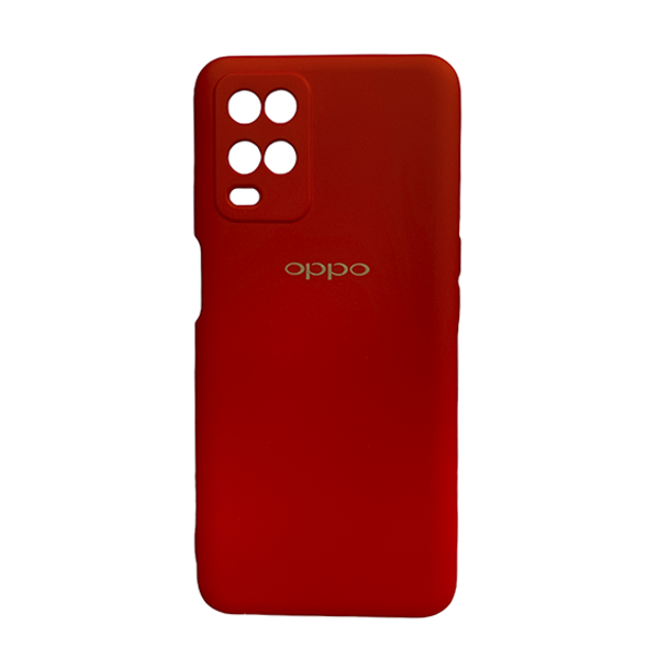 CARATULA SILICON TIPO ORIGINAL C/LOGO OPPO A54 ROJA