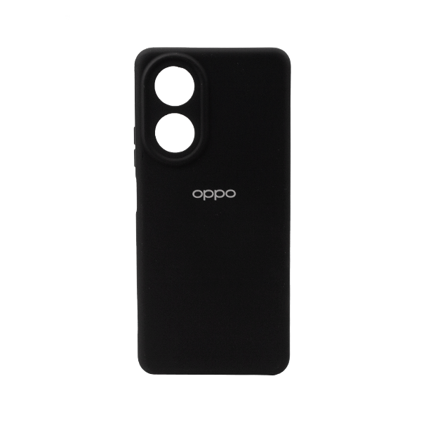CARATULA SILICON TIPO ORIGINAL C/LOGO OPPO A58 4G NEGRA