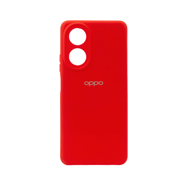CARATULA SILICON TIPO ORIGINAL C/LOGO OPPO A78 ROJA